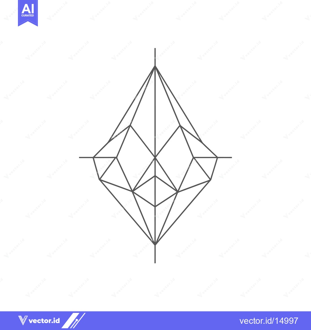Premium Vector dari A Geometric Representation of a Diamond