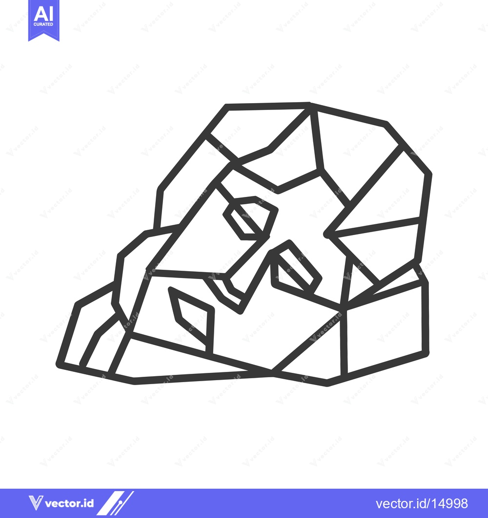 Premium Vector dari A Geometric Representation of a Rock or Mineral