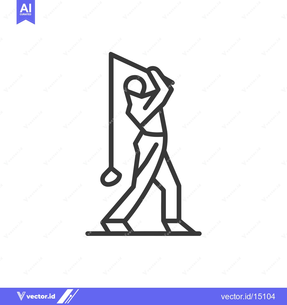 Premium Vector dari A-golfer-swinging-their-club