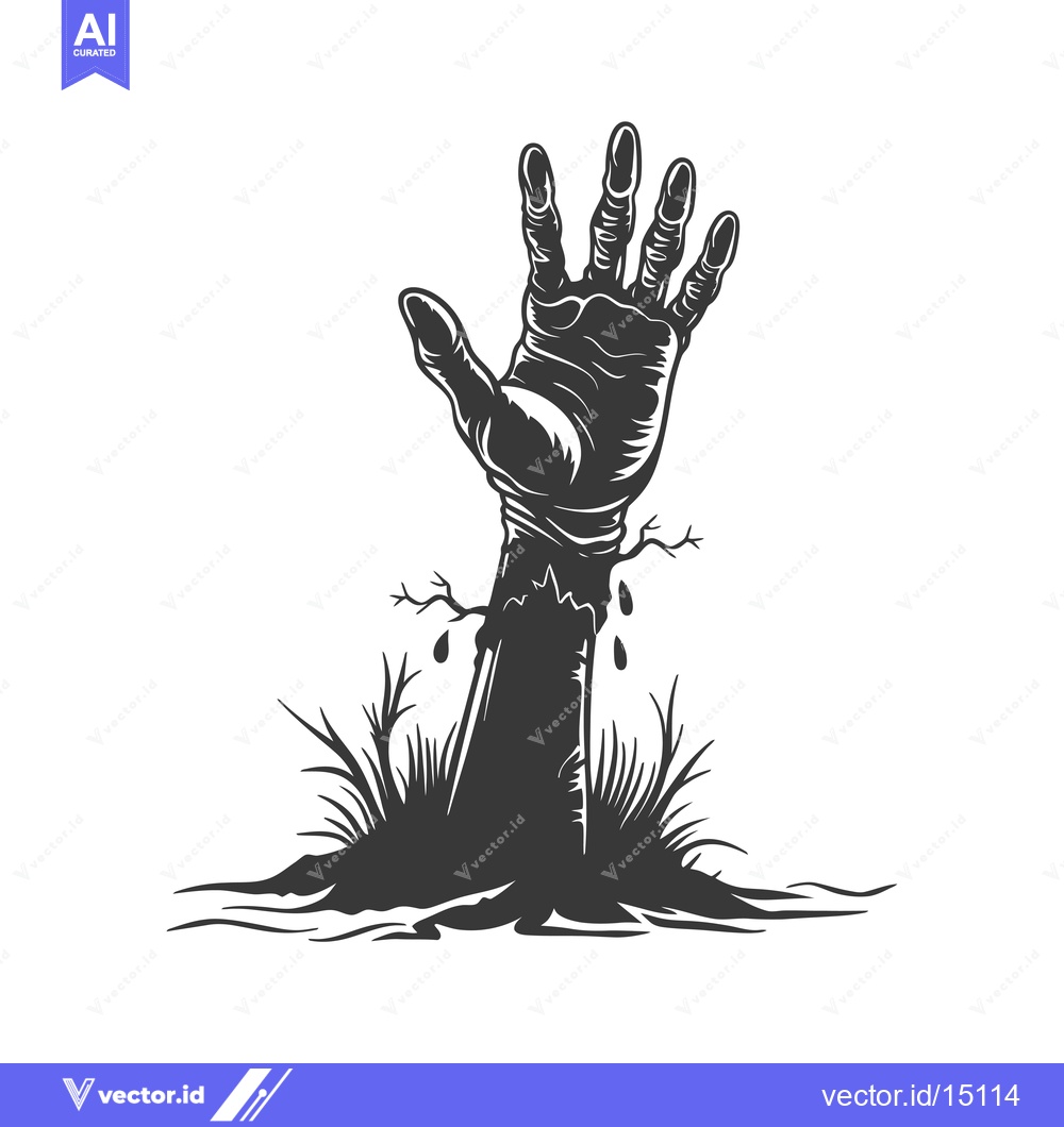 Premium Vector dari A Grasping Hand Emerging from the Ground