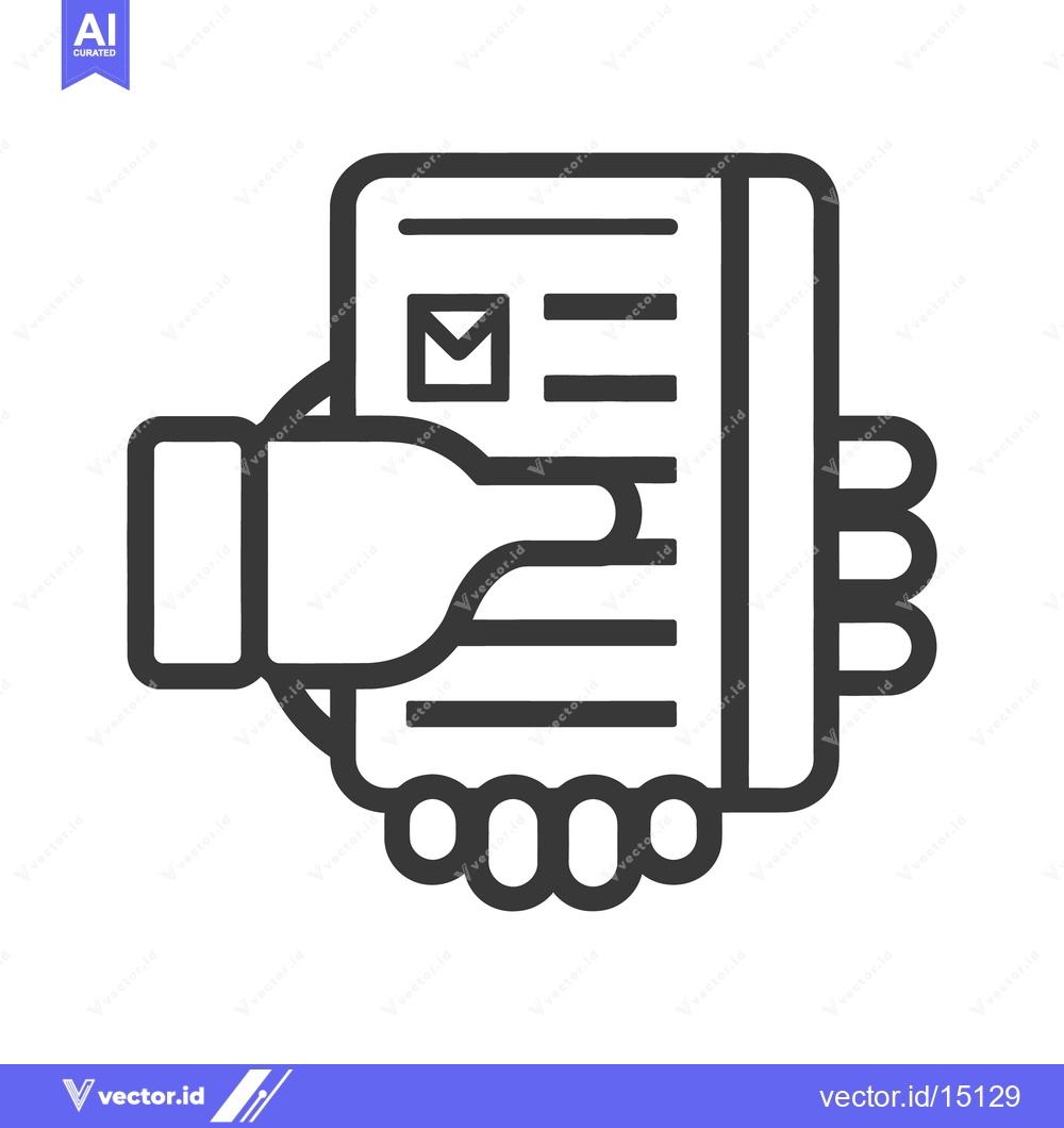Premium Vector of A hand is holding a document with a checklist selection