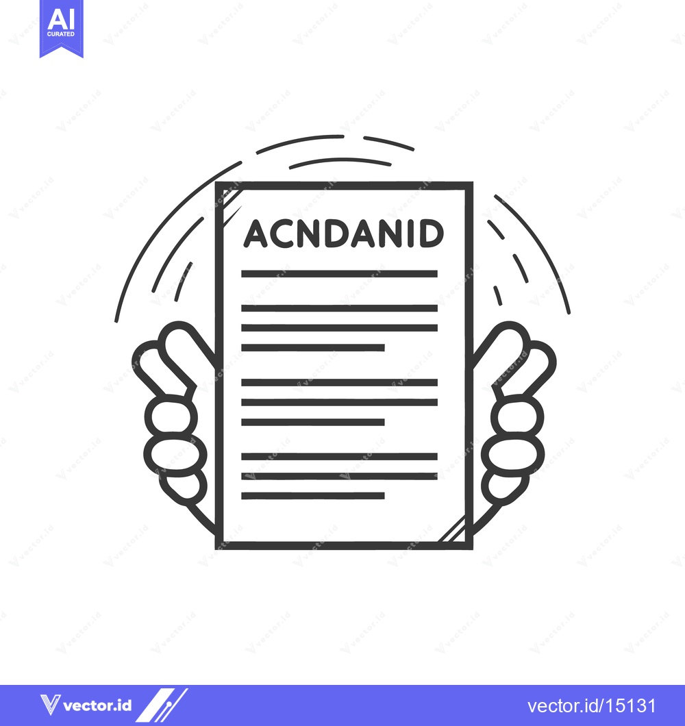 Premium Vector dari Cartoon hands are holding a document with the text at the top