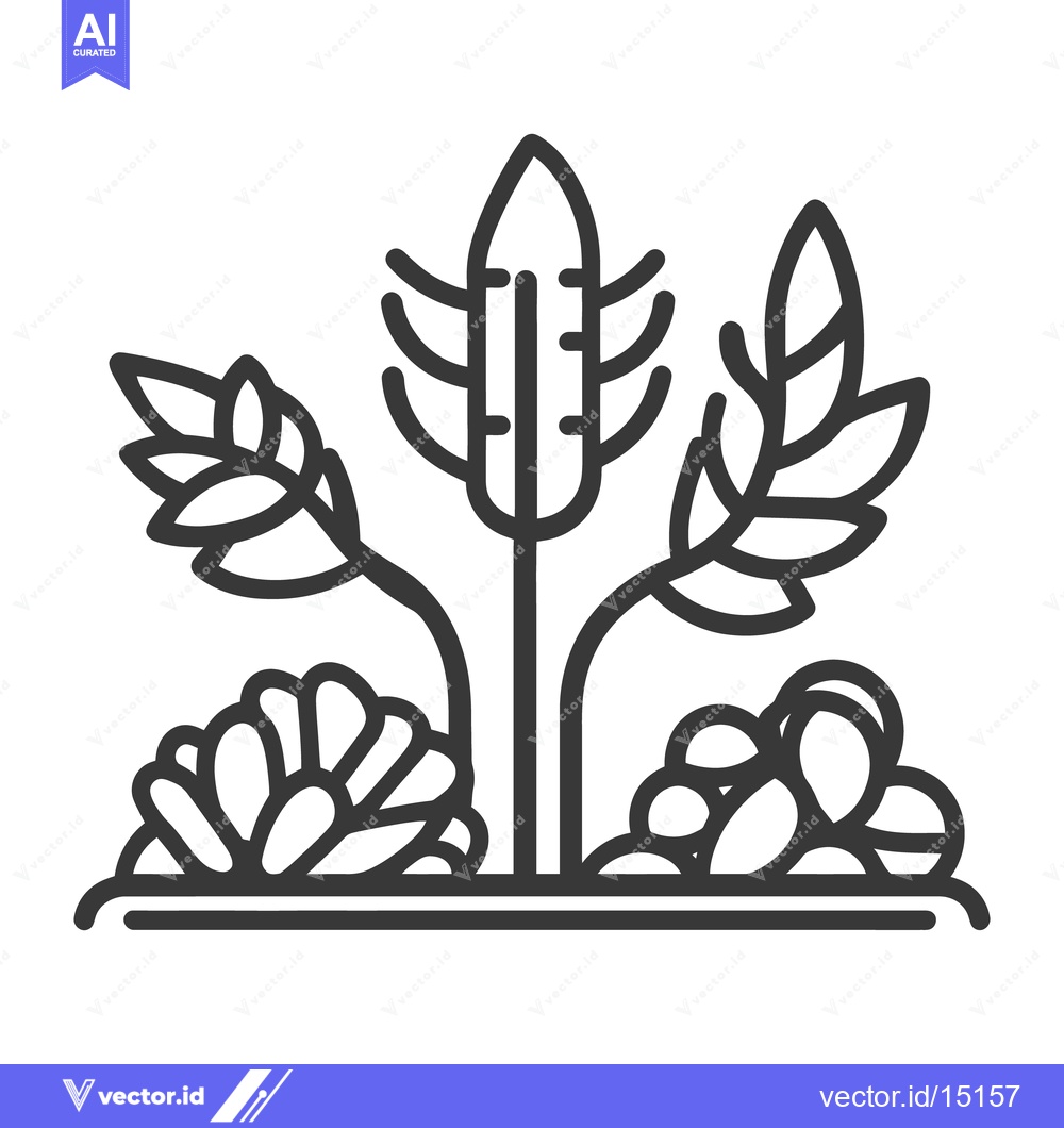 Premium Vector dari Decorative stylized graphic image of various plants and flowers