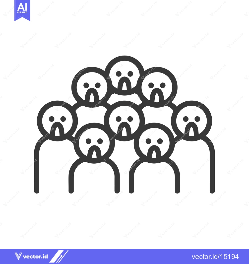 Premium Vector dari A Group of Eight People With Worried Expressions