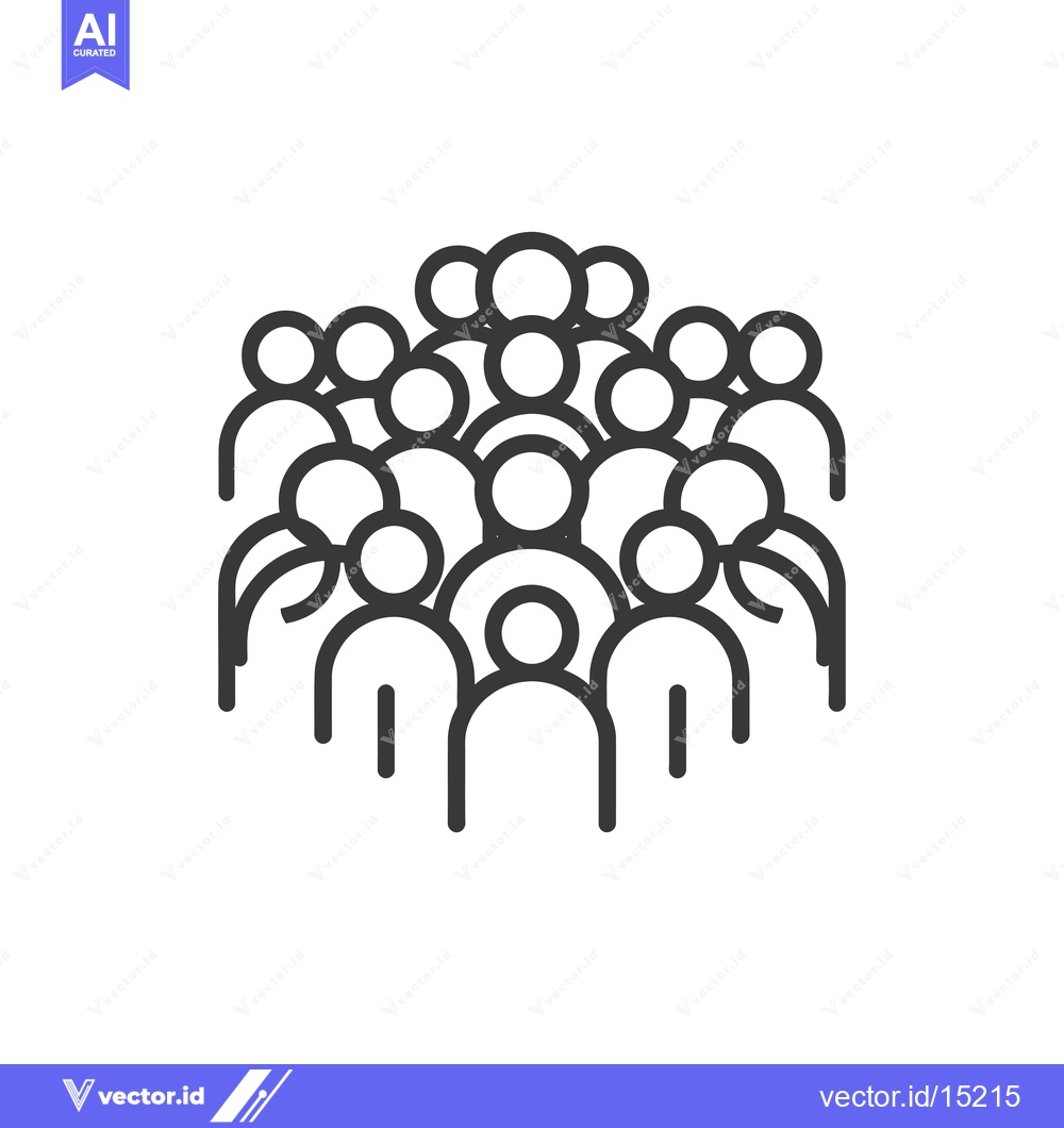 Premium Vector of A Group of Simple Line Drawn People Figures