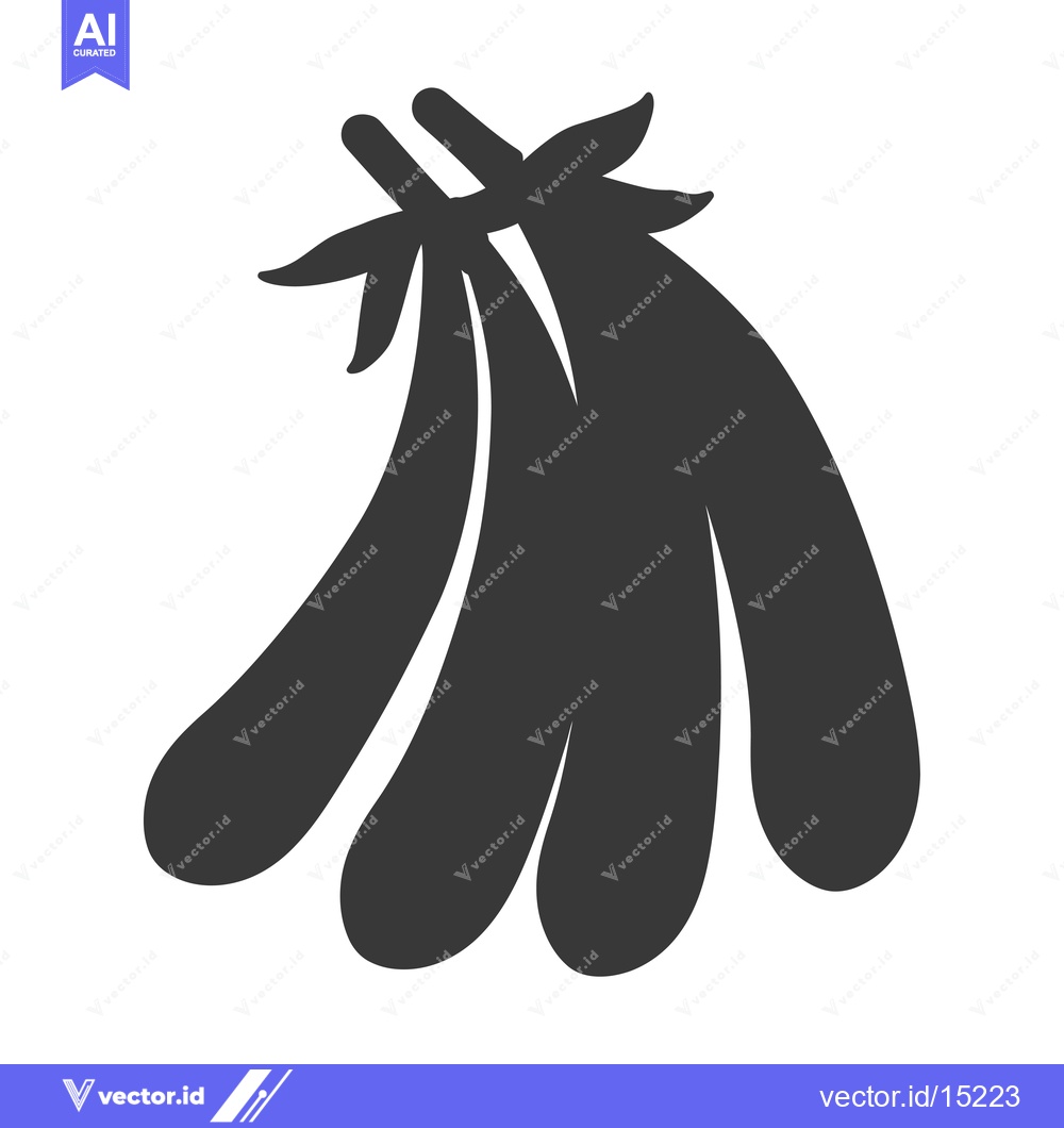 Premium Vector dari A Group of Three Eggplants in Silhouette