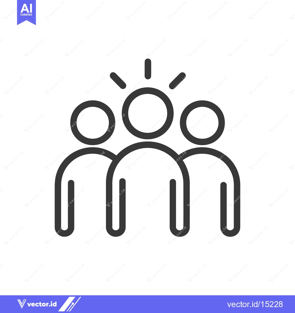 Premium Vector of A group of three stick figures with the middle figure having an idea o