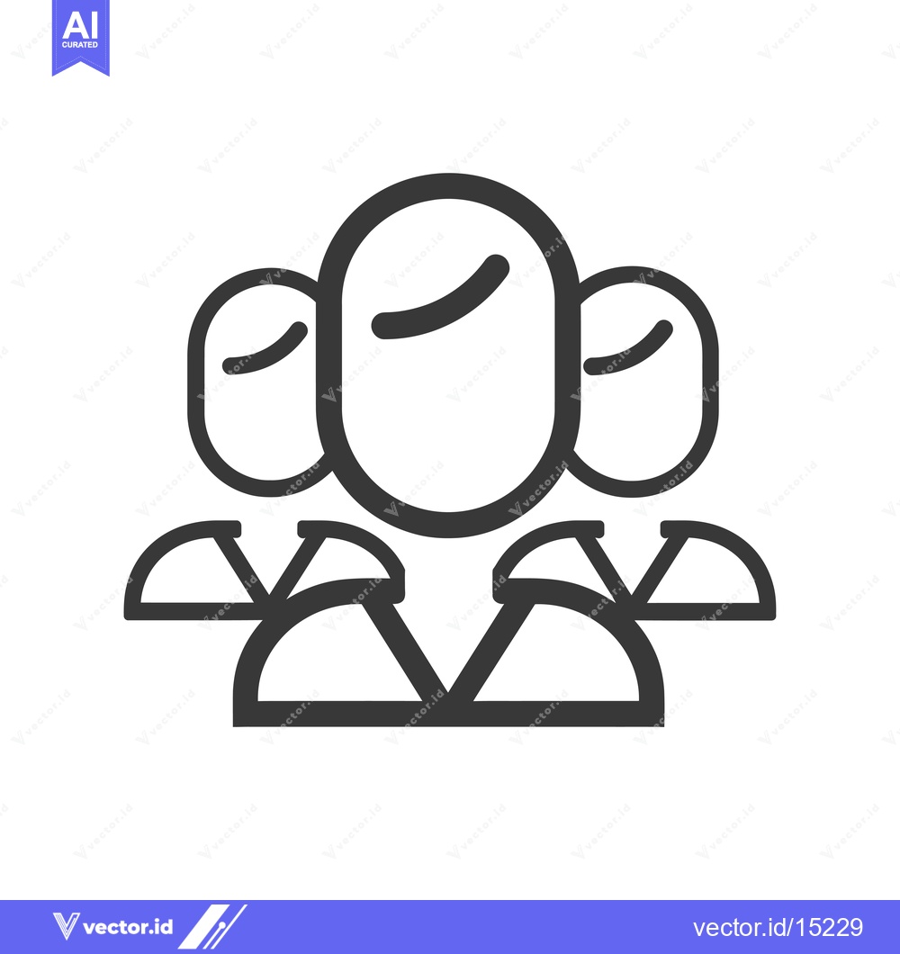 Premium Vector of A group of three stylized human figures in a line