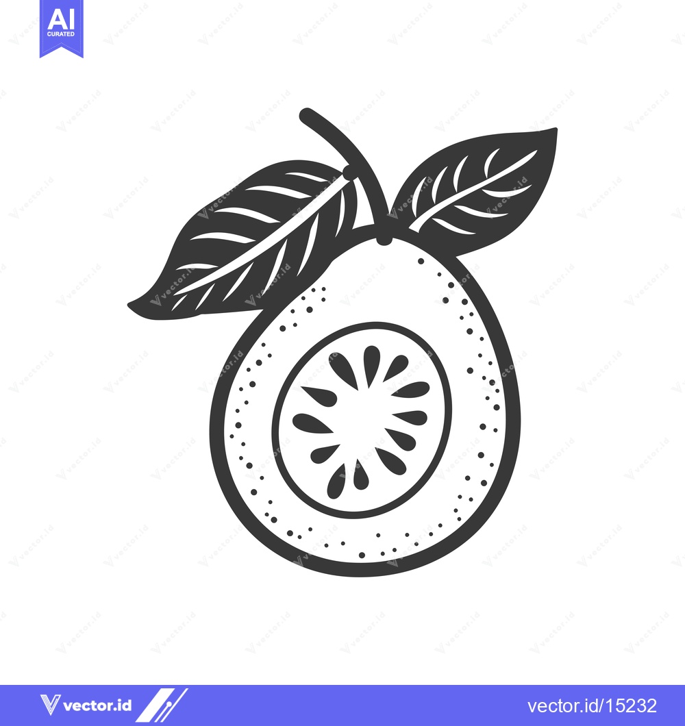 Premium Vector dari A Half-Sliced Kiwi Fruit with Leaves