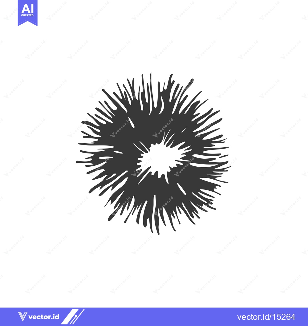 Premium Vector dari A Hand-Drawn Black Ink Splotch on a White Background