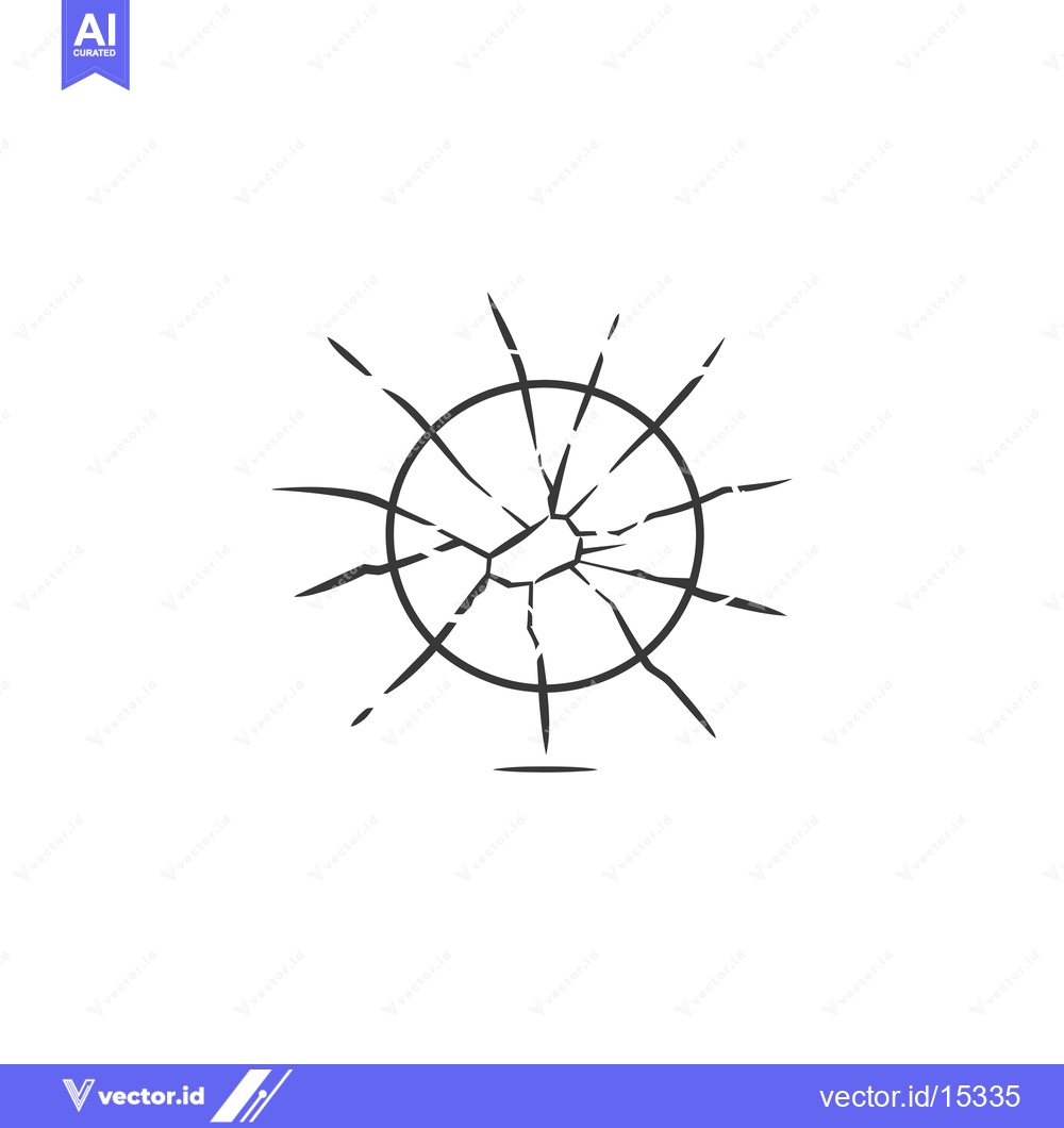 Premium Vector dari A Hand-Drawn Illustration of a Cracked Circle