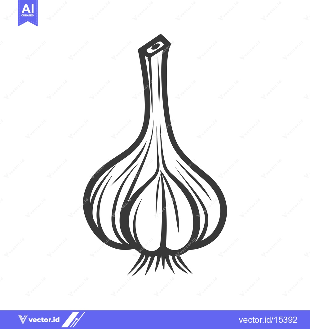 Premium Vector dari A Hand-Drawn Illustration of a Single Garlic Bulb