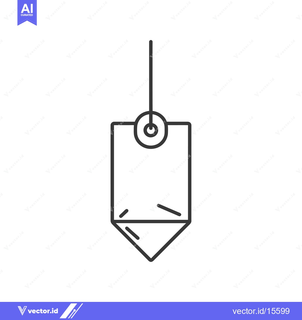 Premium Vector dari A Hanging Tag with a Hole and String