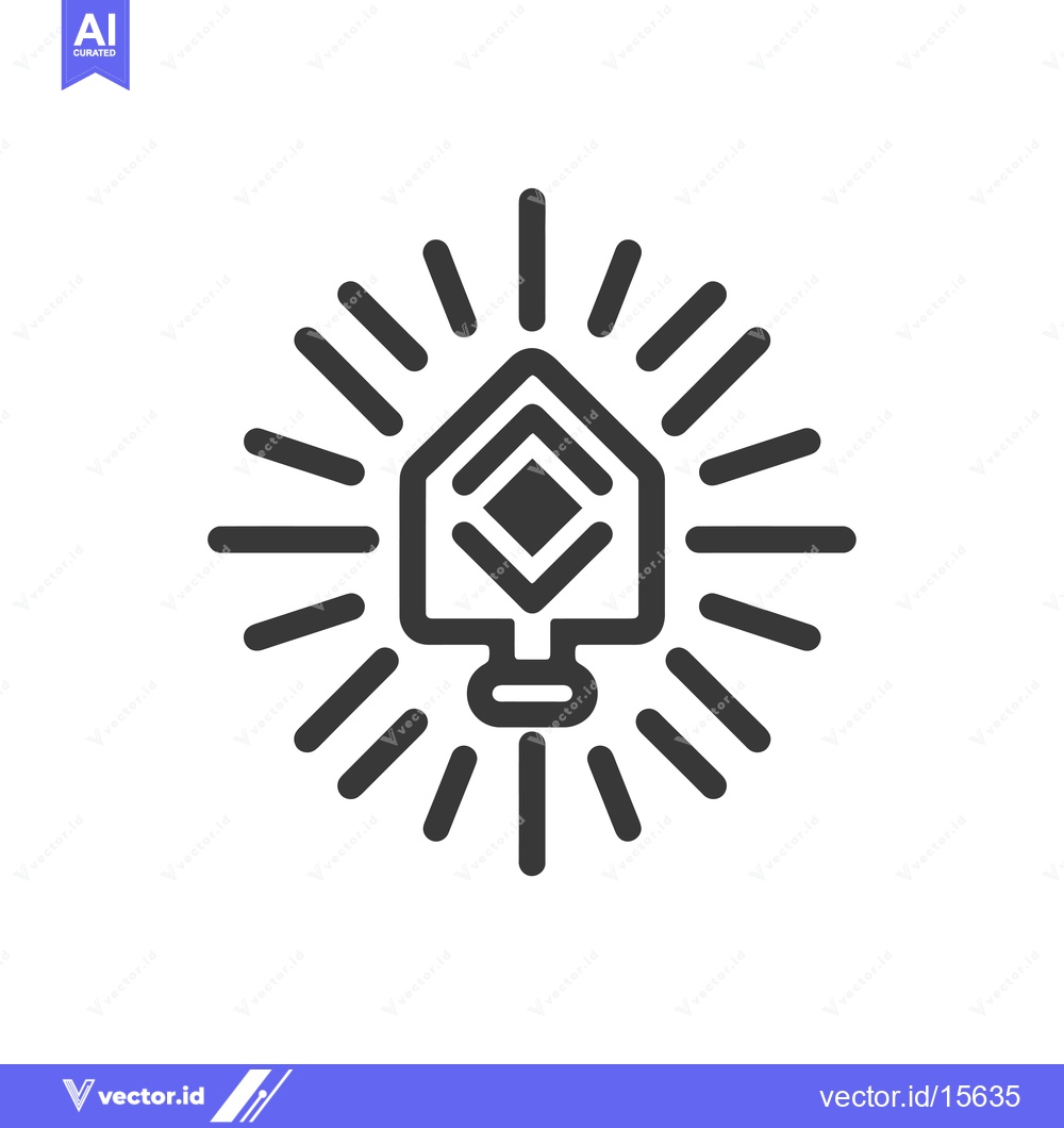 Premium Vector dari A house with a light bulb inside surrounded by rays
