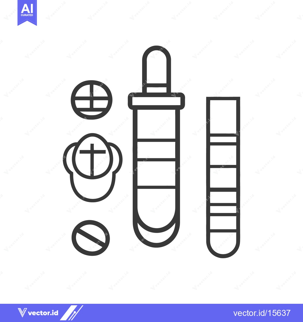Premium Vector of A stylized drawing of a scientific lab equipment set