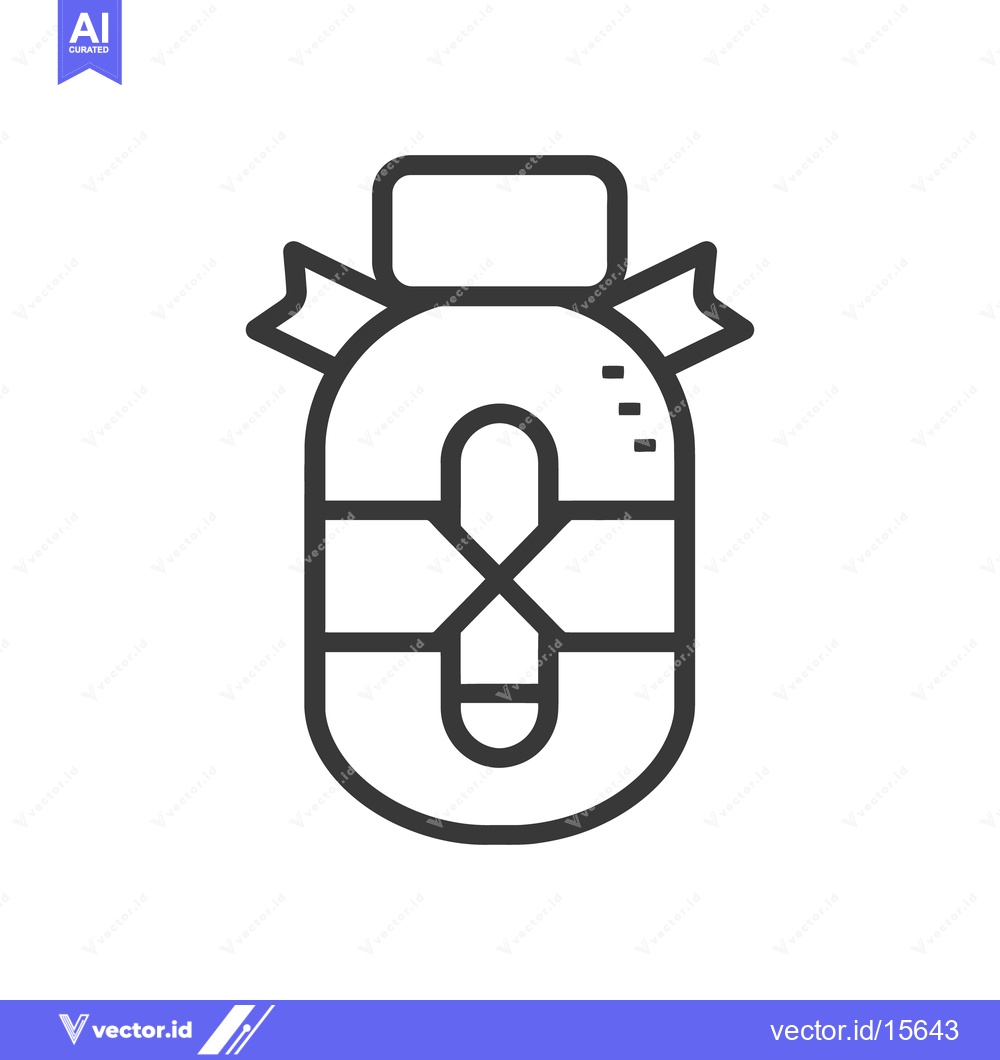 Premium Vector of A decorated gift box with a ribbon on top of it