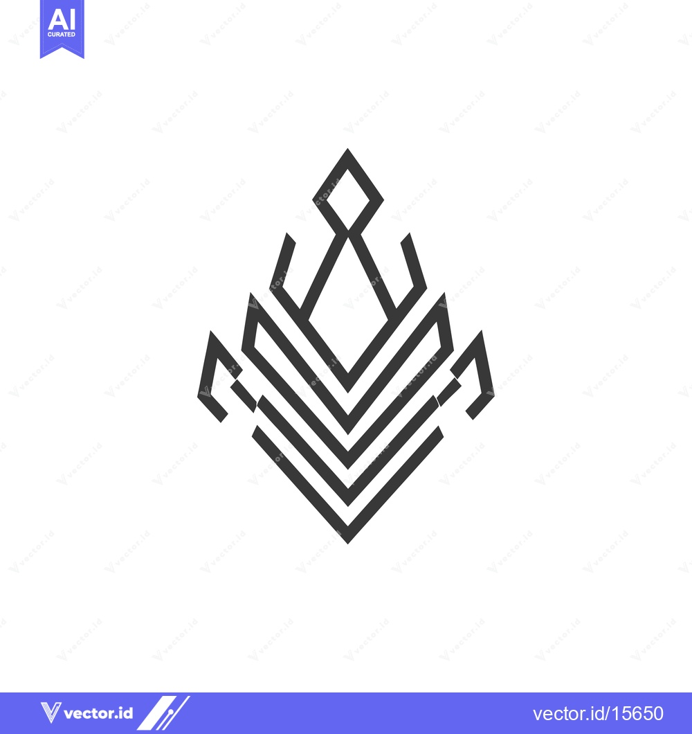 Premium Vector of A symmetrical abstract geometric design with a modern appearance