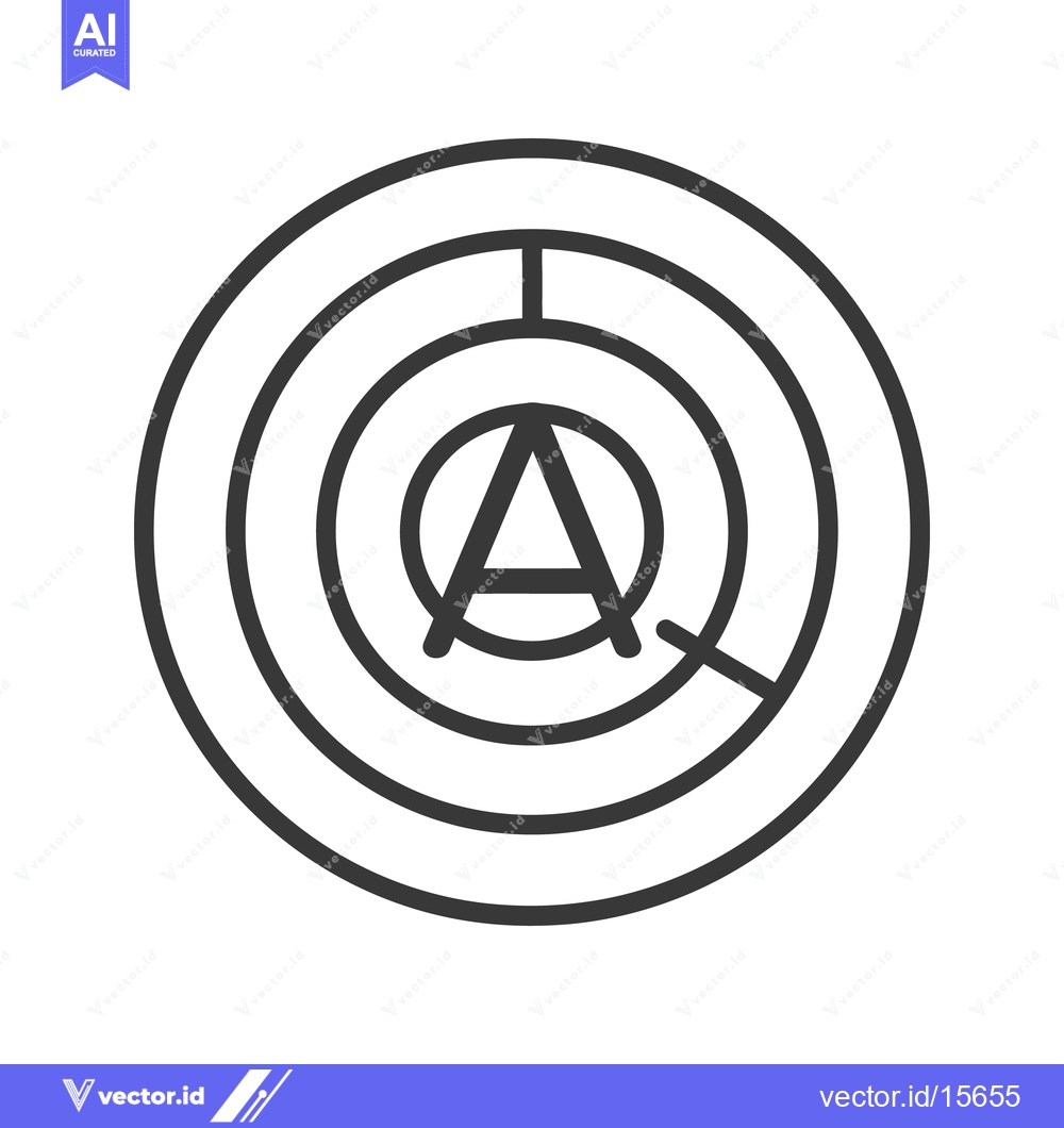 Premium Vector dari A Concentric Circle Design With A Letter A Inside Of It
