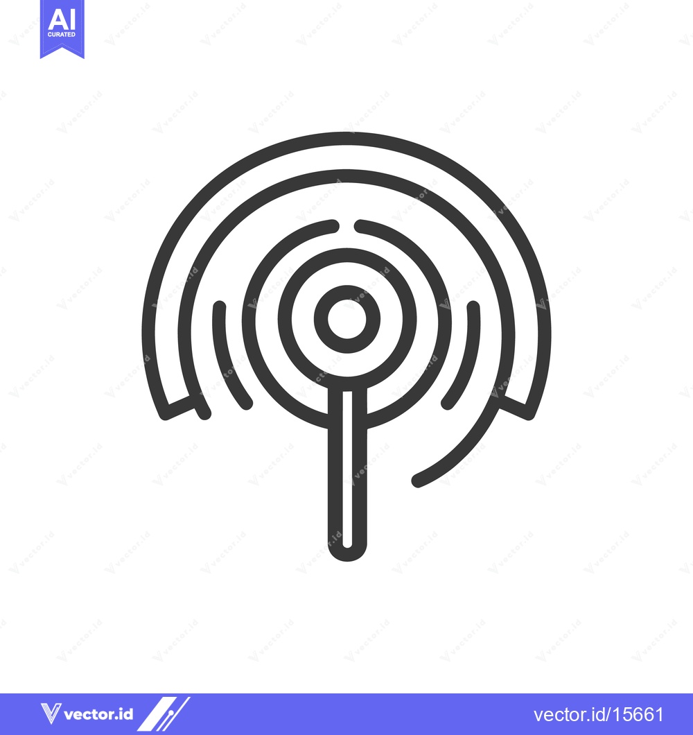 Premium Vector dari A simple black and white representation of a network antenna