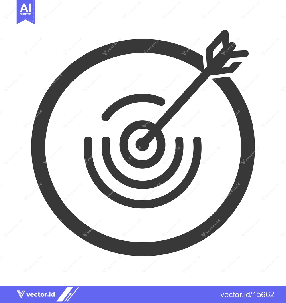 Premium Vector of An arrow has hit the center of the target precisely