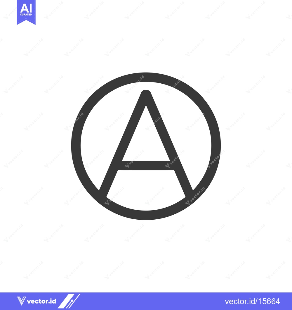 Premium Vector dari A Inside a Circle