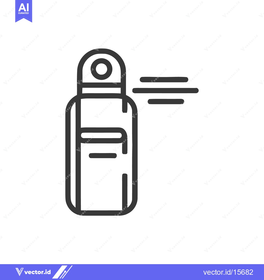 Premium Vector dari Minimalist Deodorant Spray Icon with Vapor Trails, Clean Line Art