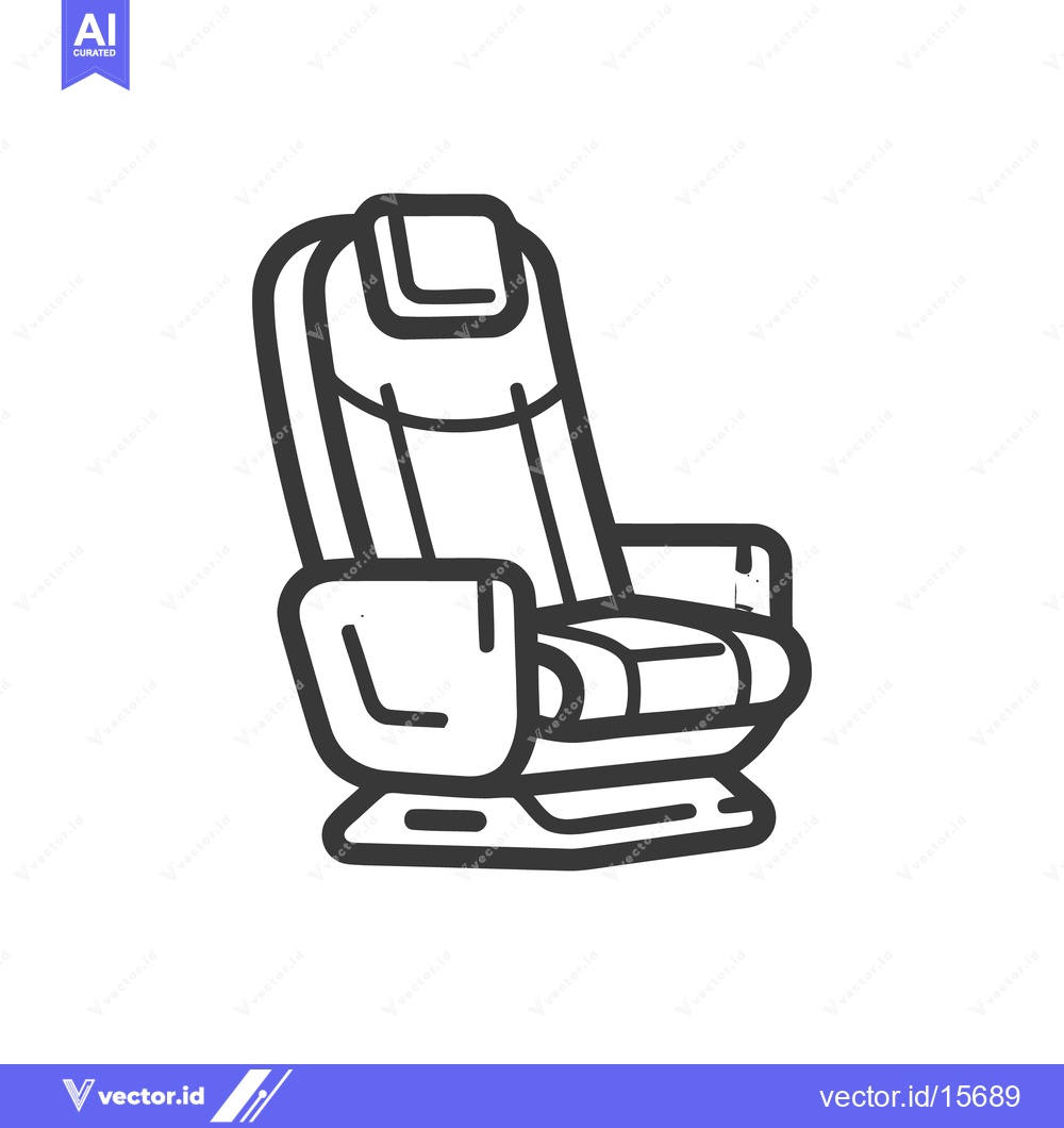 Premium Vector dari Modern Massage Chair Icon in Bold Outline Style