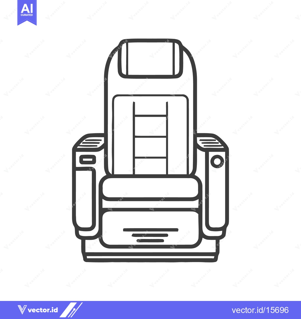 Premium Vector dari Modern Massage Chair Outline: Relaxation and Wellness Icon Design