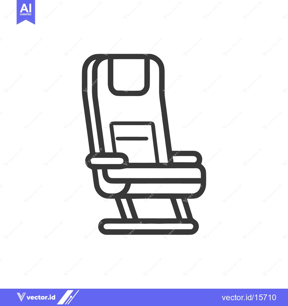 Premium Vector of Airplane Seat Icon: Minimalist Design for Travel and Transportation Co