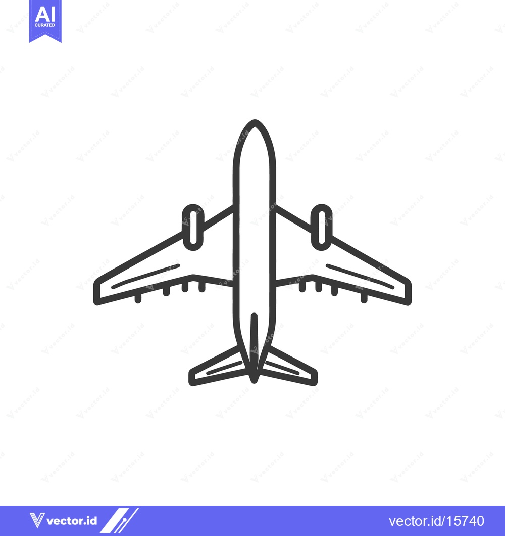 Premium Vector dari An overhead view of an airplane design illustration concept