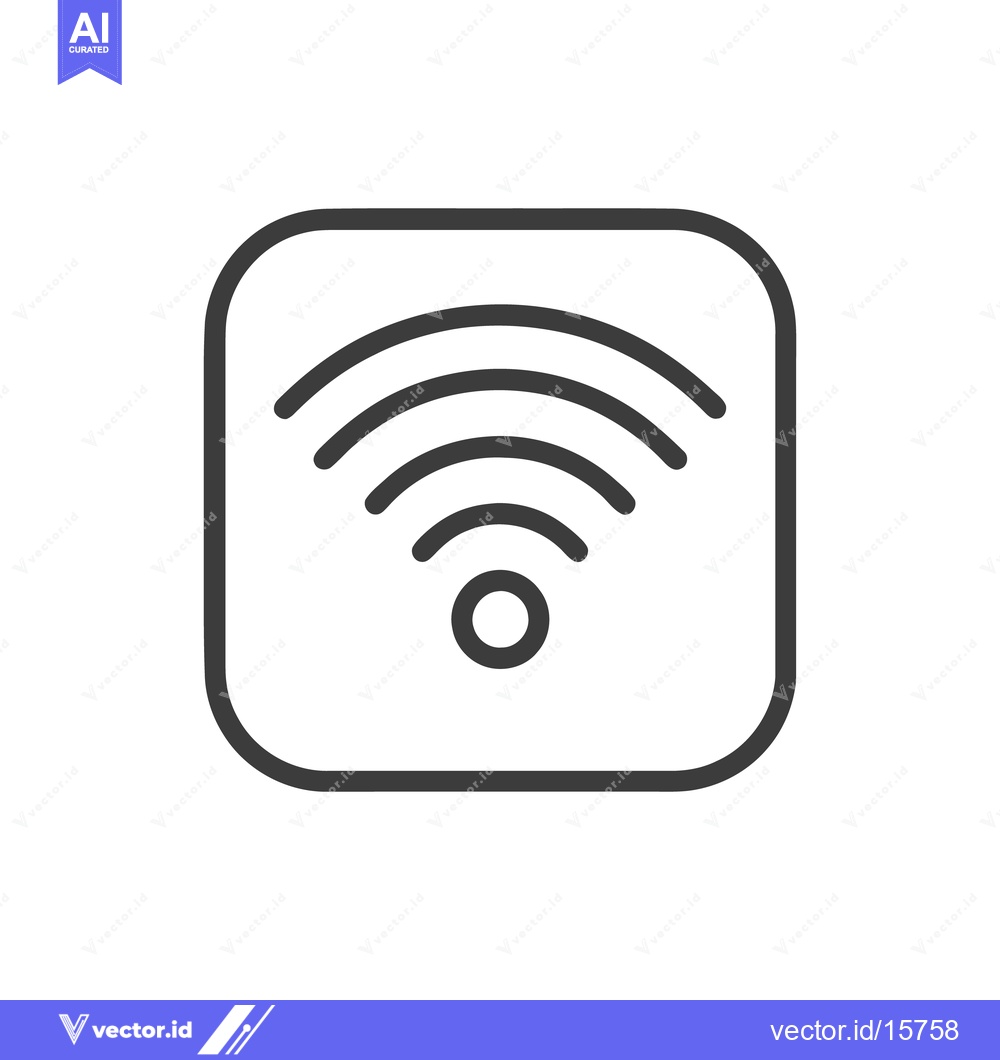 Premium Vector dari Simple WiFi Icon: Modern, Minimalist Design on White Background.