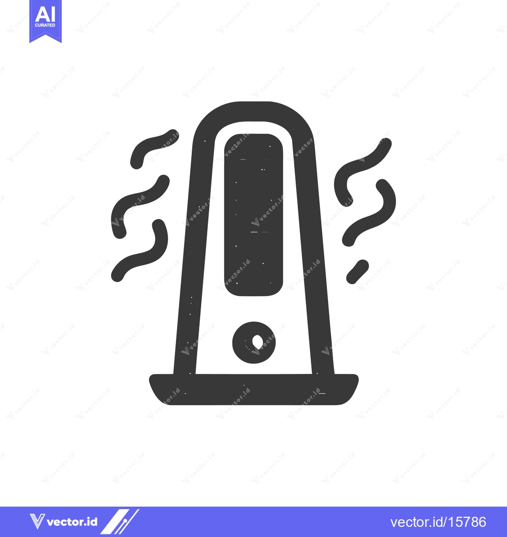 Premium Vector dari Distressed Icon of a Portable Space Heater with Heat Waves
