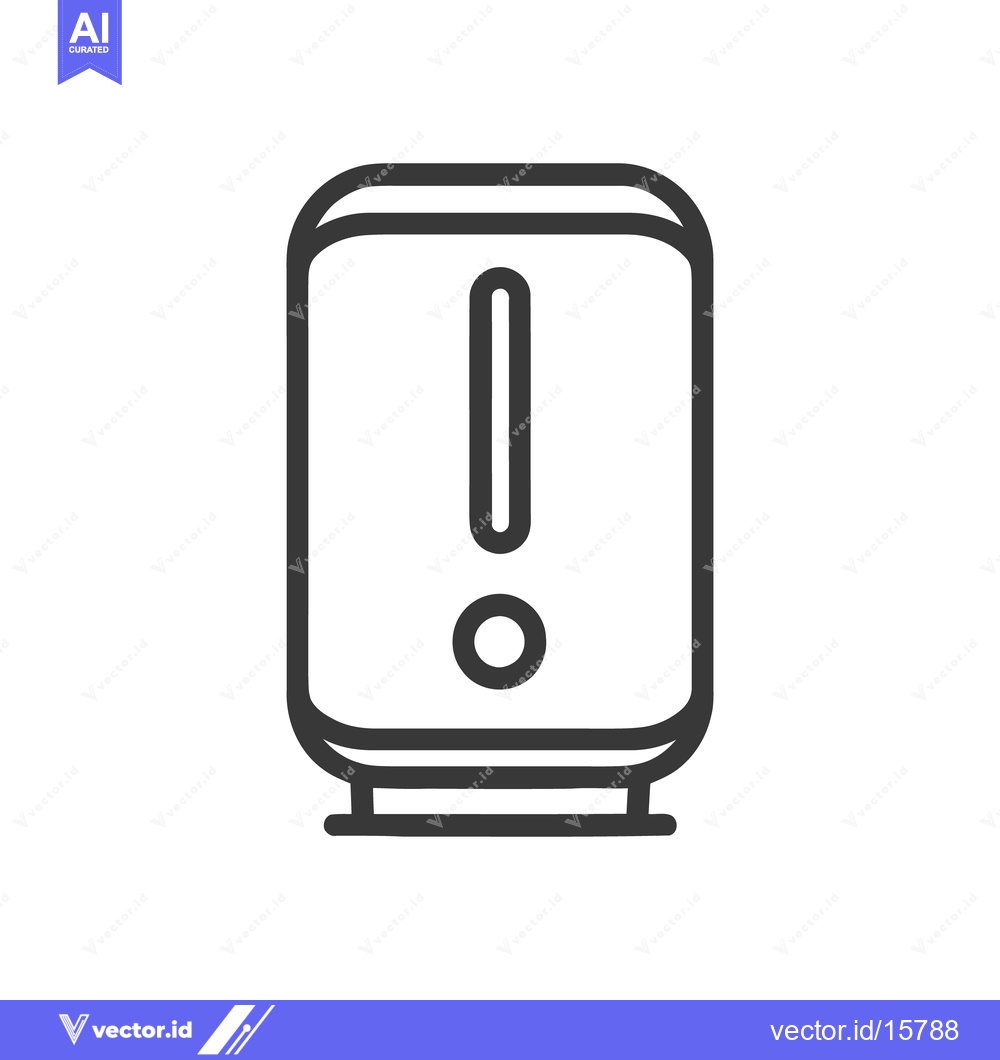 Premium Vector of Minimalist Humidifier Icon: Clean Line Art on White Background