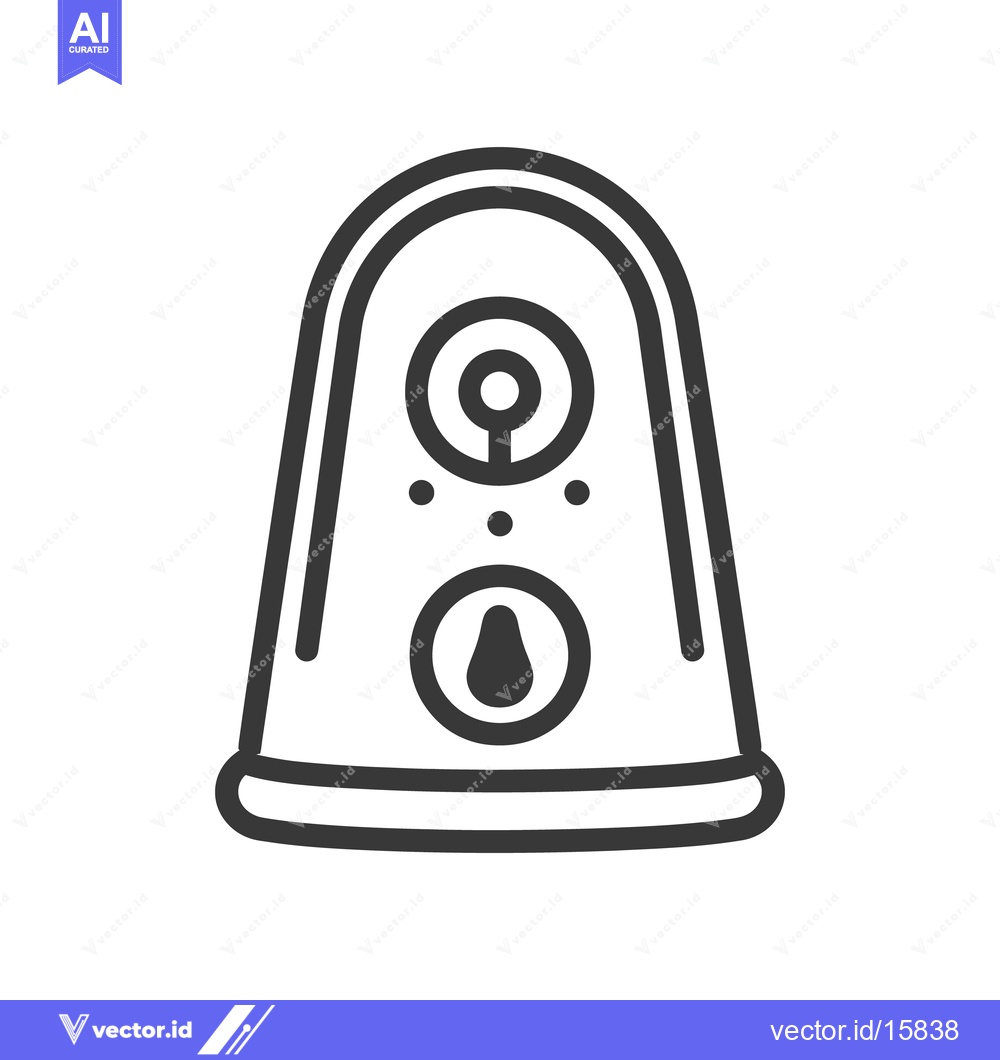 Premium Vector dari A geometric illustration of a security device with two circular compon