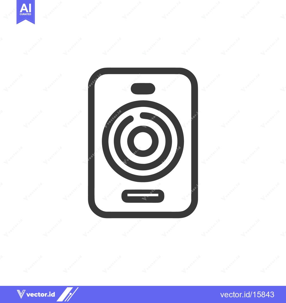 Premium Vector of Minimalist Speaker Icon: Concentric Circles Design on White Background
