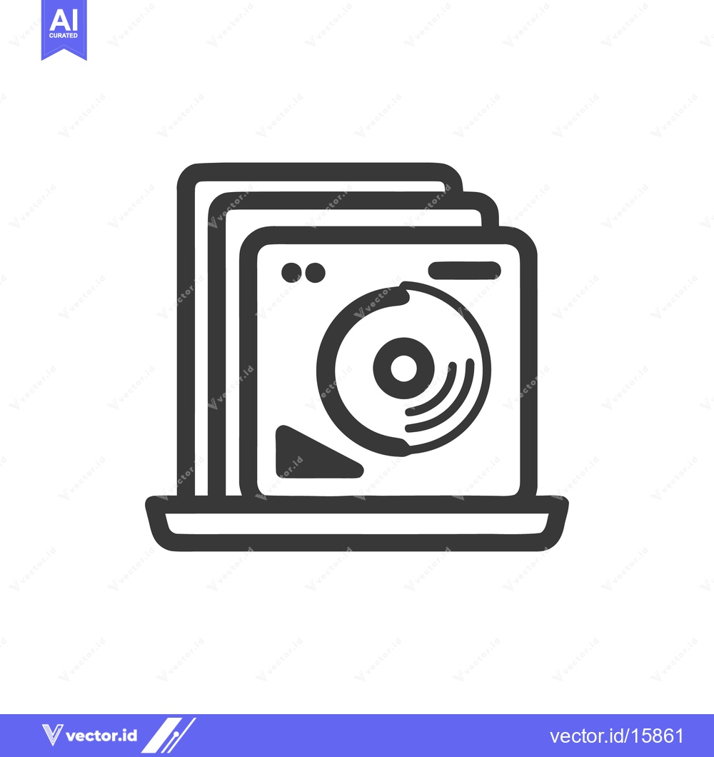 Premium Vector of Stylized Hard Drive Icon: Modern Data Storage Concept, Minimalist Desi