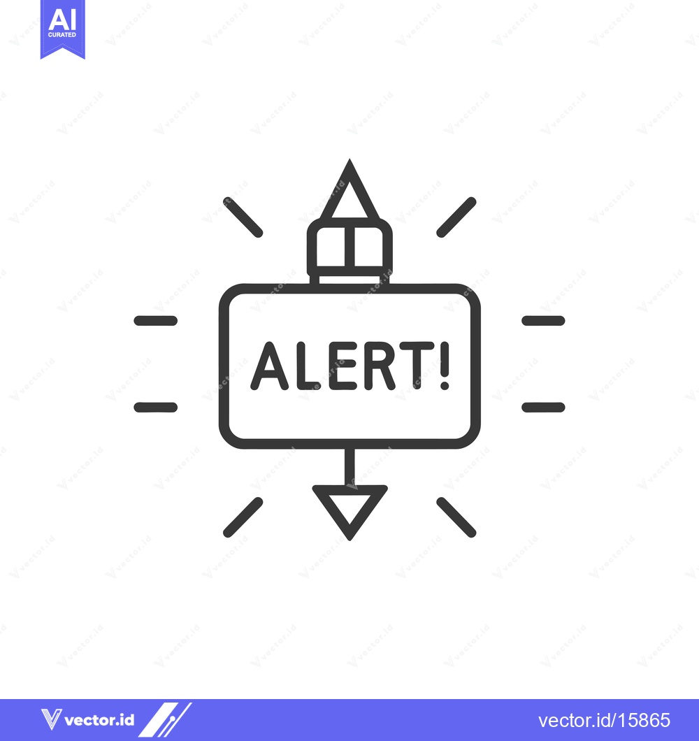 Premium Vector of Alert Icon with Upward Arrow and Exclamation Mark