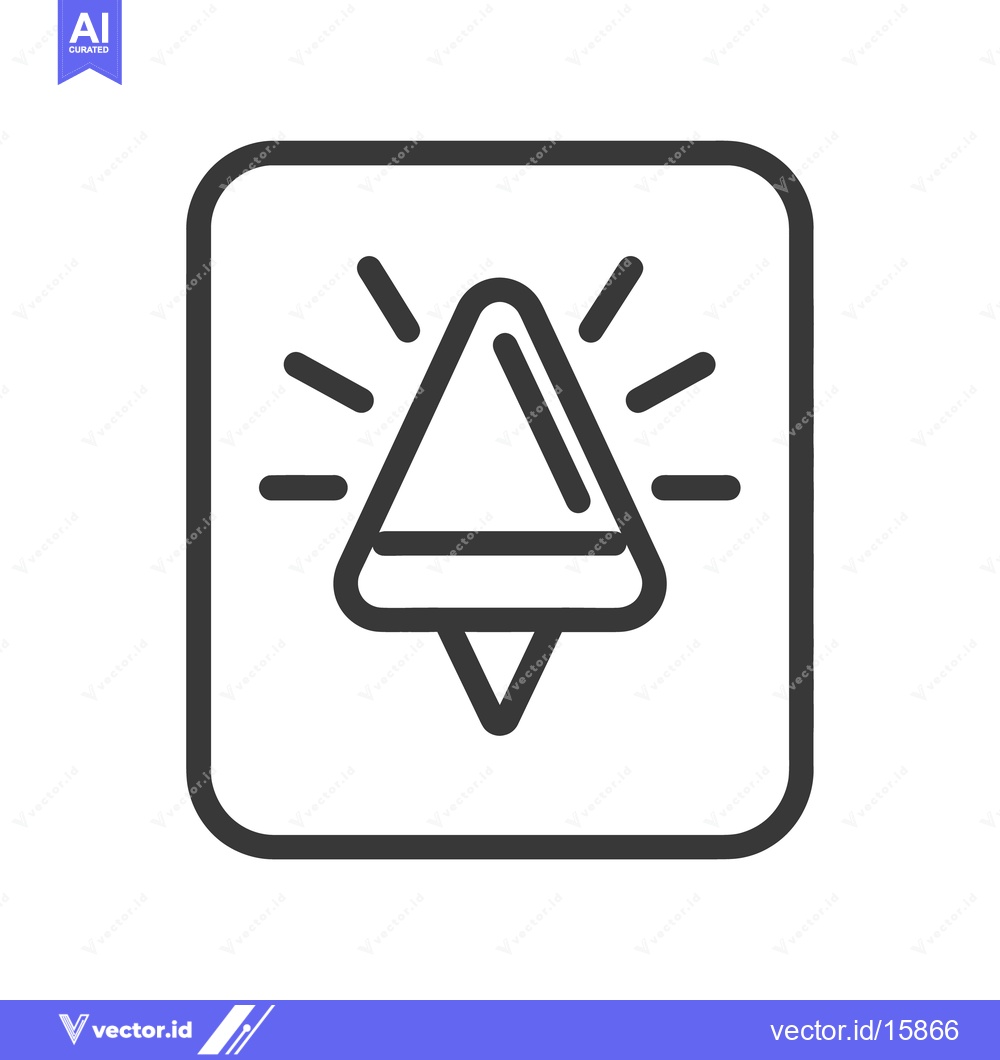 Premium Vector dari An Alert Symbol Displayed Within A Rounded Rectangular Frame