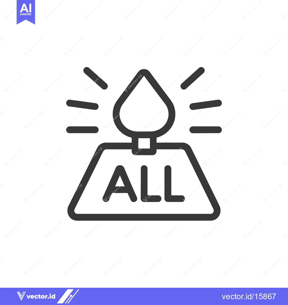 Premium Vector dari An icon depicting a person with the word all on their body