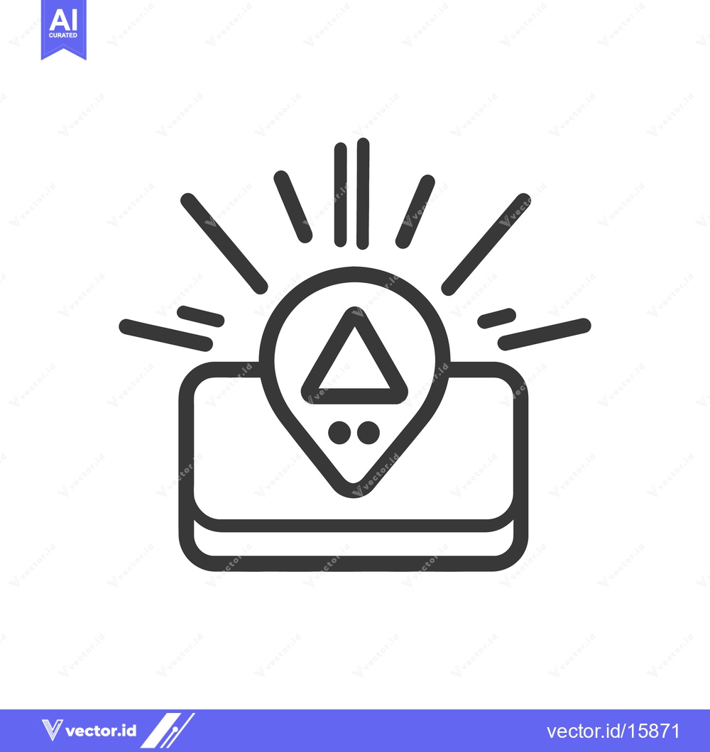 Premium Vector dari A digital device displaying a location and its surrounding activity