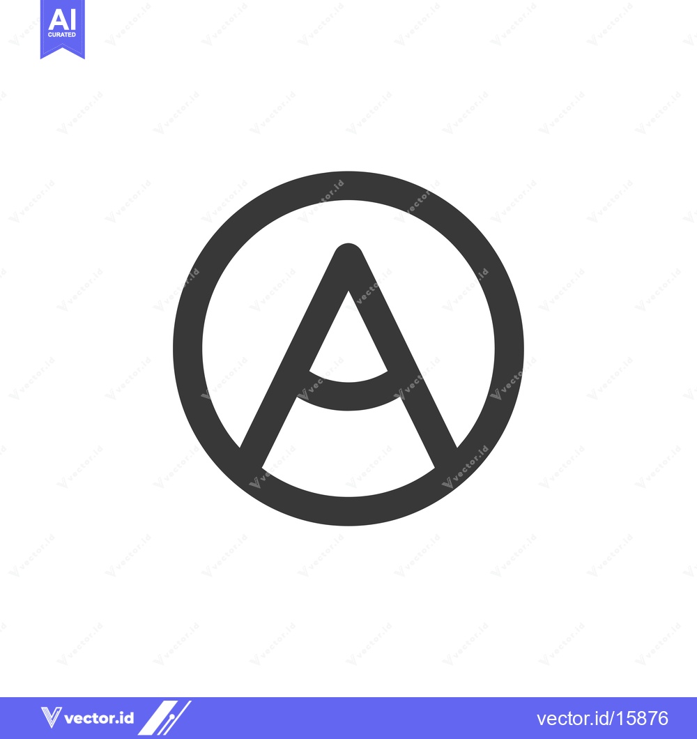 Premium Vector dari A letter A inside a circle