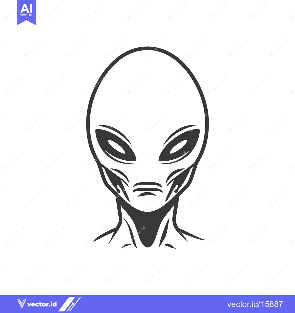 Premium Vector dari An illustration showcasing a grey alien extraterrestrial creature port