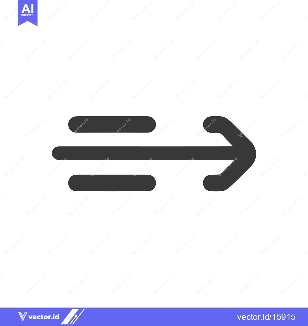 Premium Vector of Forward Momentum: Stylized Arrow Icon with Speed Lines on White Backgr