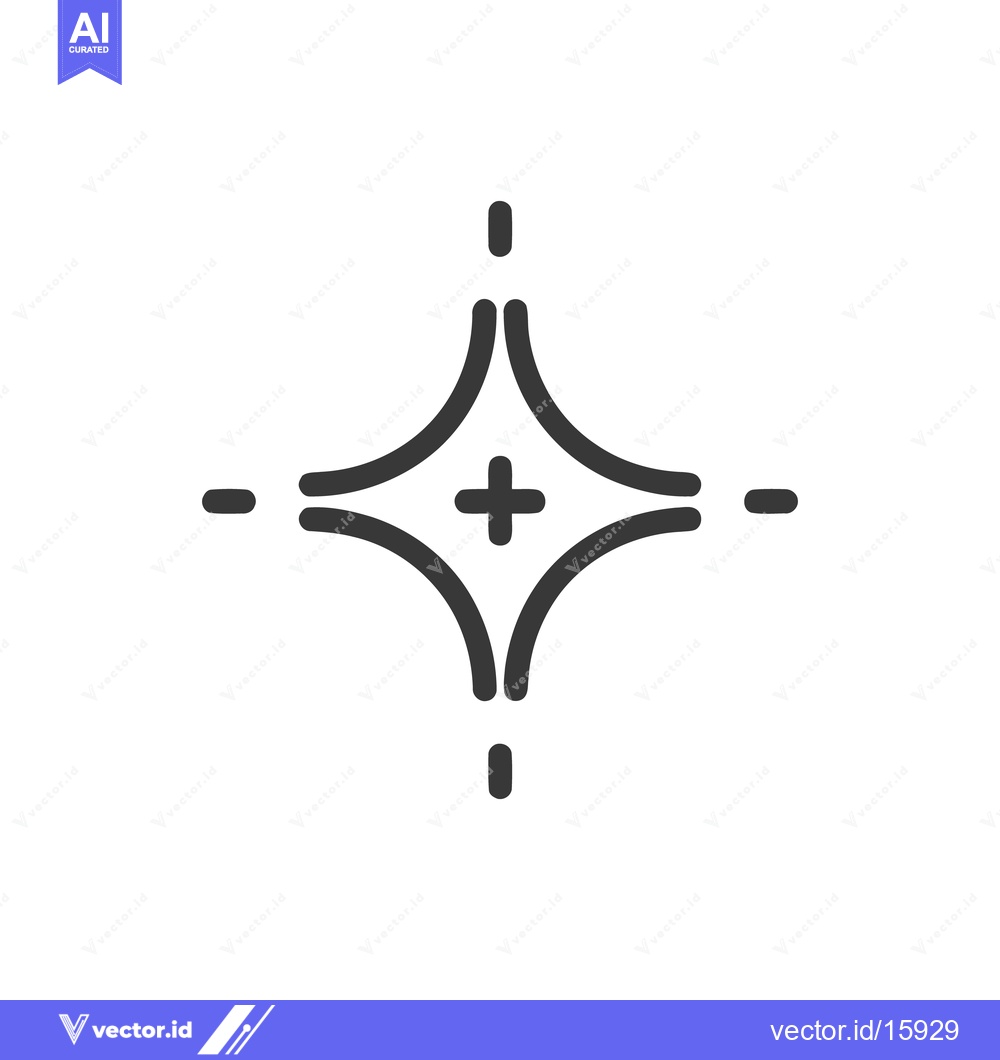 Premium Vector dari Abstract Stellar Burst: Minimalist Grey Line Art Icon Design