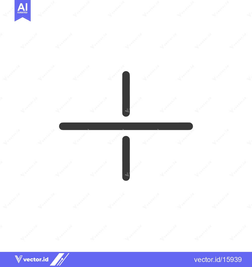 Premium Vector of Simple Dark Gray Crosshair Icon on White Background, Minimalist Design