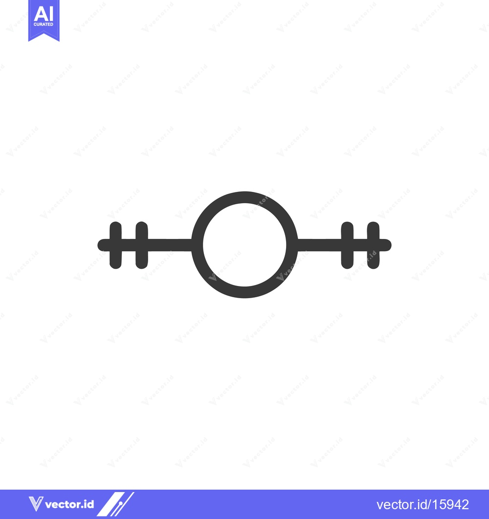 Premium Vector dari Simple Black and White Symbol: Circle with Horizontal Extensions