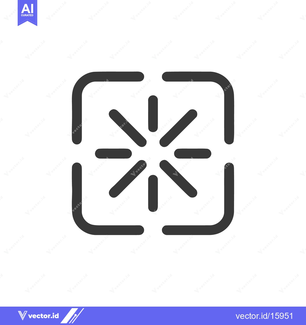 Premium Vector dari Minimalist Focus Icon: Concentric Lines in Rounded Square Frame, Gray