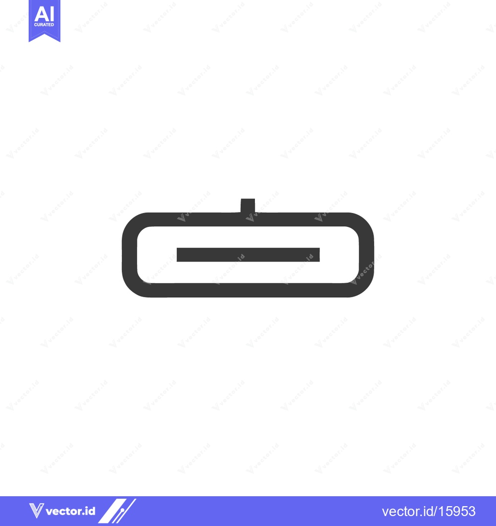 Premium Vector dari Minimalist USB-C Port Icon on White Background, Clean Design