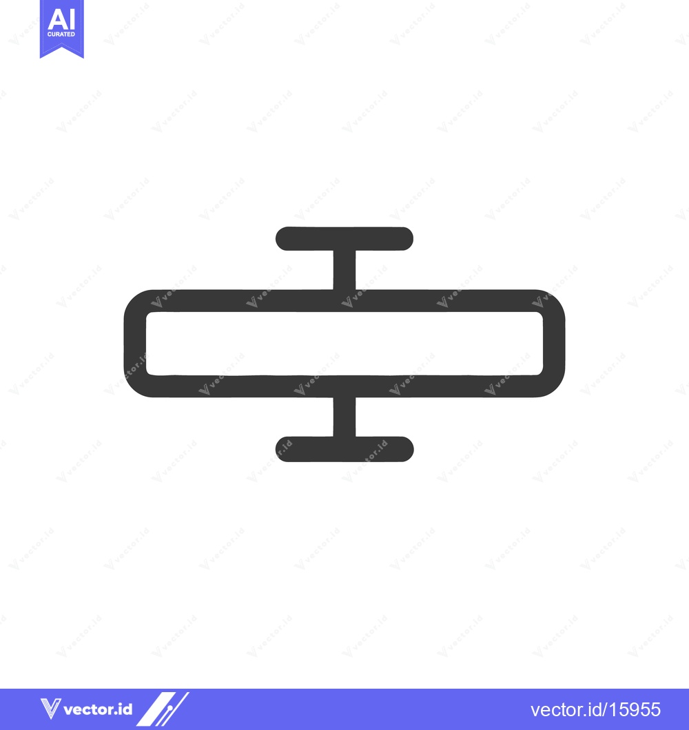 Premium Vector dari Simple Horizontal Flip Icon with Rounded Rectangle and Bars