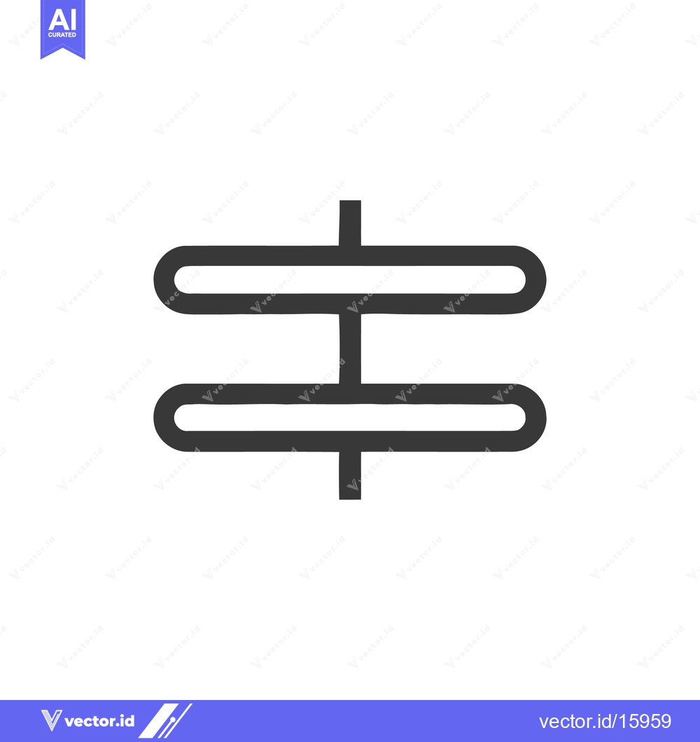 Premium Vector dari Minimalist Icon of Parallel Plates with Connecting Lines on White Back